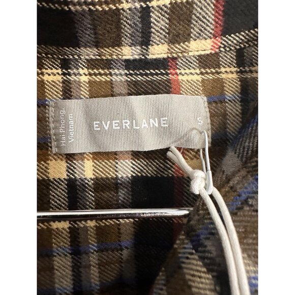 Everlane The Boxy Flannel Beech Plaid Size Small NWT $98 MSRP - Picture 10 of 14